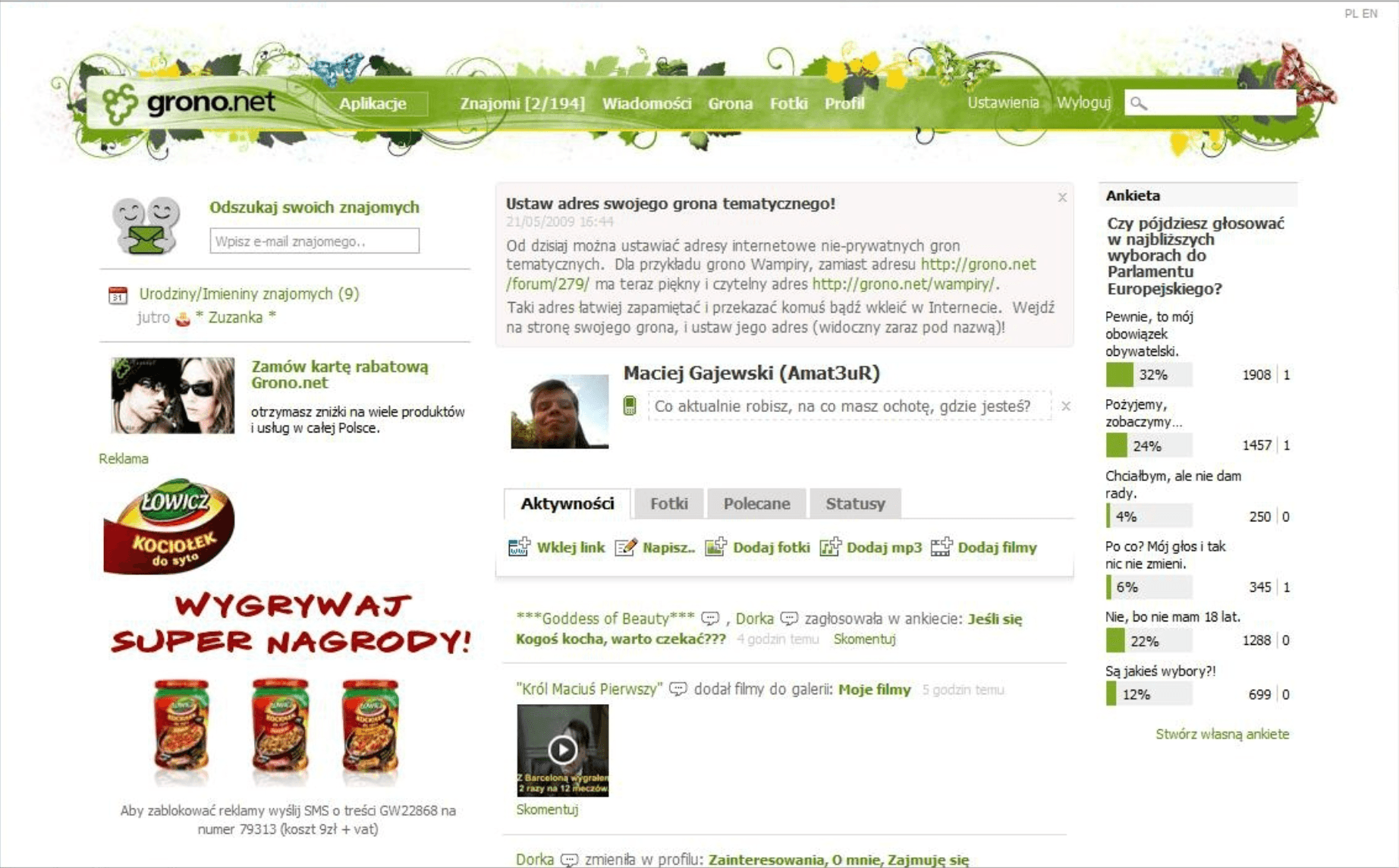 Zrzut ekranu: Grono.net: Kiedy Internet był tylko na zaproszenie. Lekcja o wirusowym wzroście